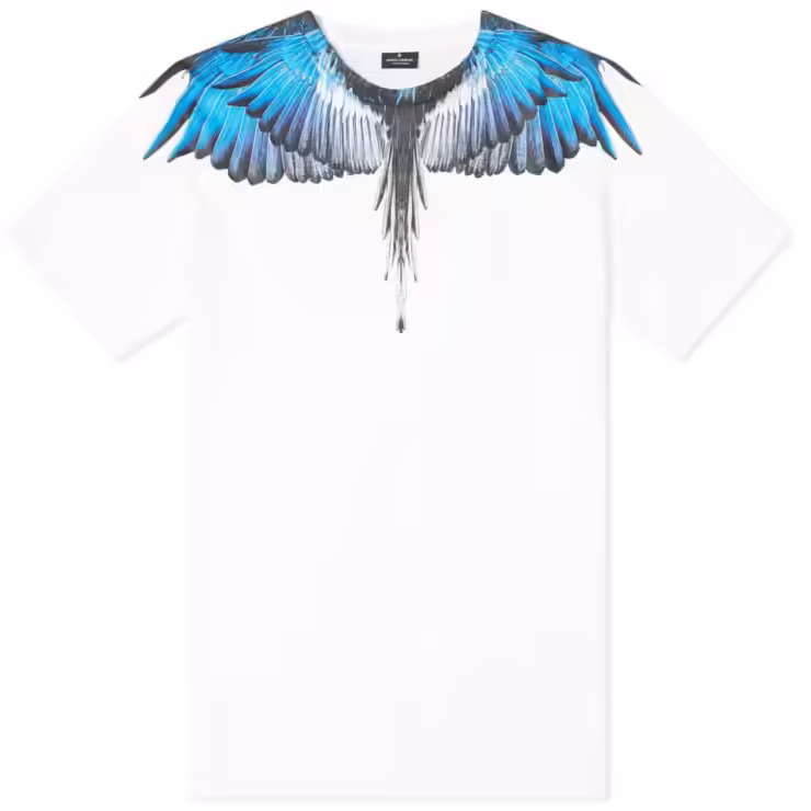 Marcelo Burlon Wings Shoulder T-Shirt 'White & Blue'