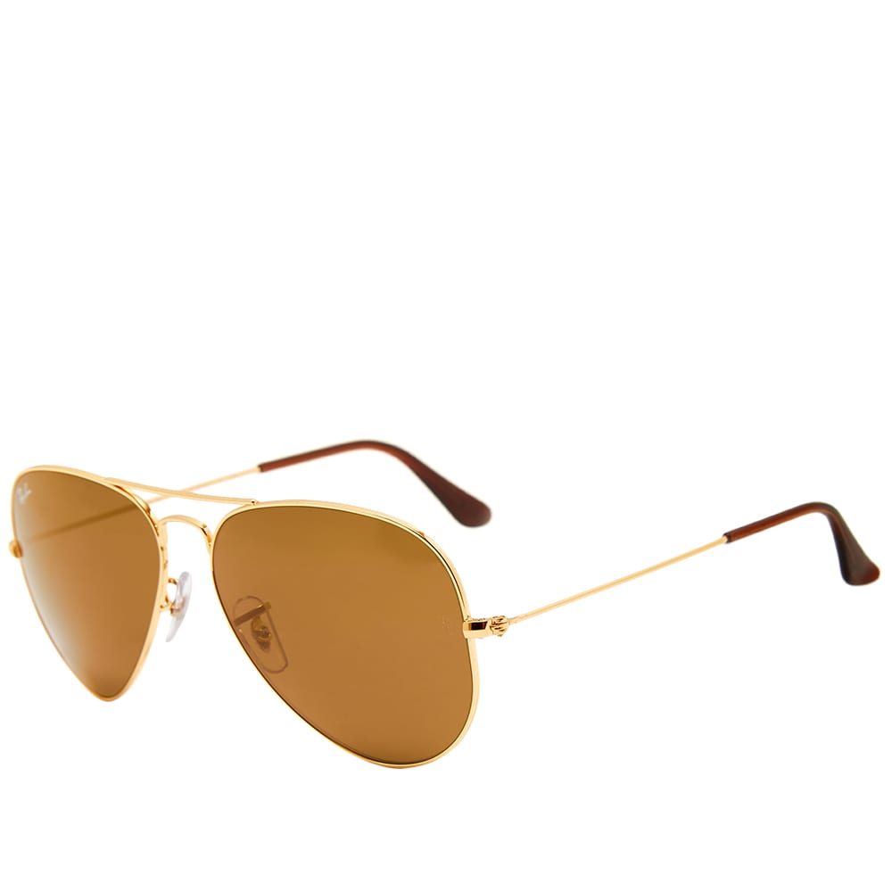 Ray-Ban Aviator Sunglasses 'Gold & Brown' | MRSORTED
