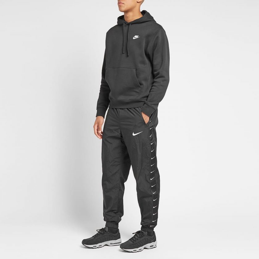 Nike Taped Swoosh Trackpants 'Black' | MRSORTED