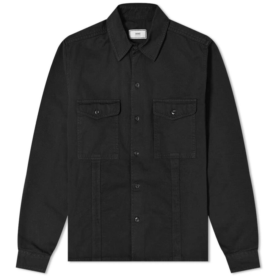Ami 2 Pocket Overshirt 'Black' – MRSORTED