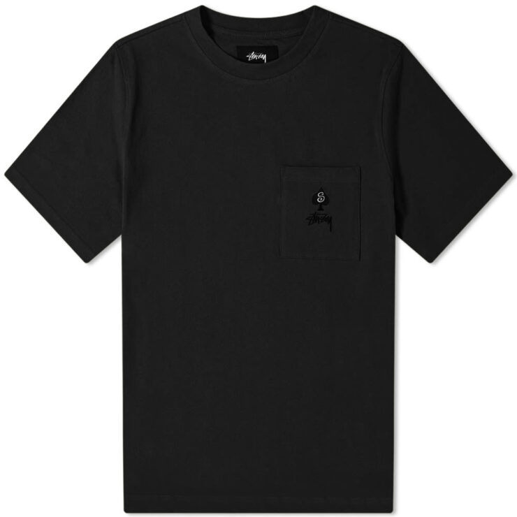 Stussy Spade Chest Pocket T-Shirt 'Black' | MRSORTED