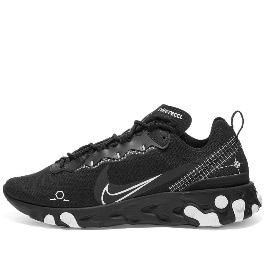 nike element react 55 black white