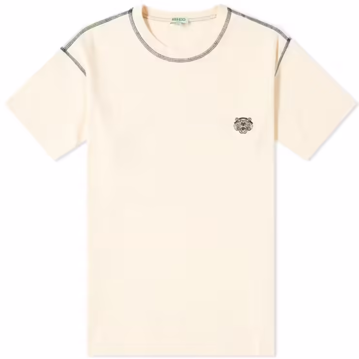 Kenzo Small Tiger Logo T-Shirt 'Ecru'