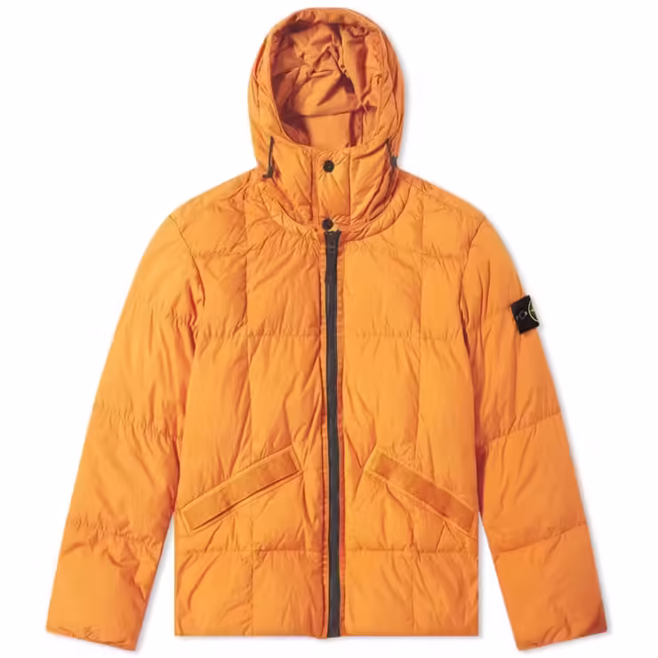 Stone Island Crinkle Reps NY Down Jacket 'Orange'