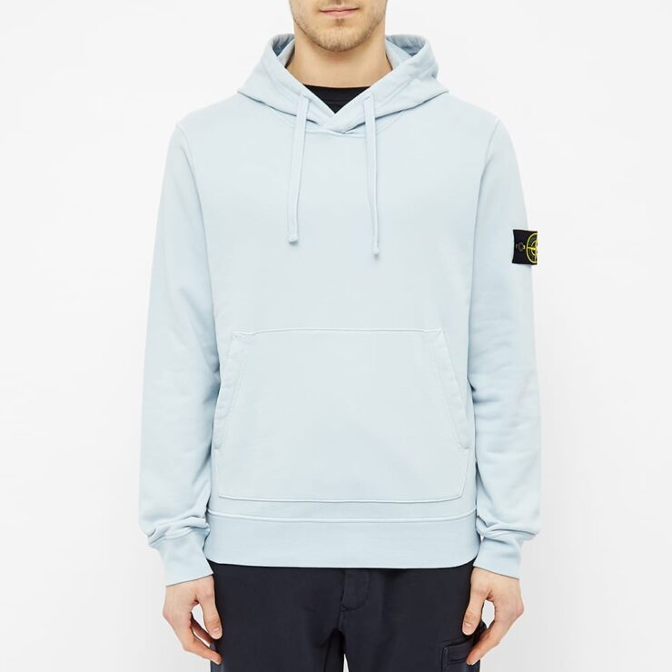 Stone island garment dyed popover online hoody