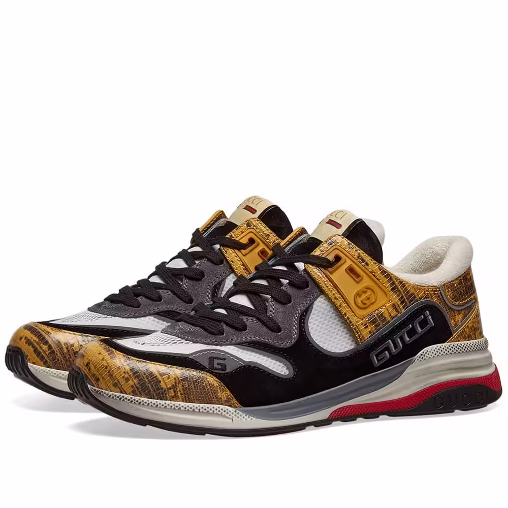 Gucci G-Line Ultrapace Runner Sneakers 'Black & Yellow'