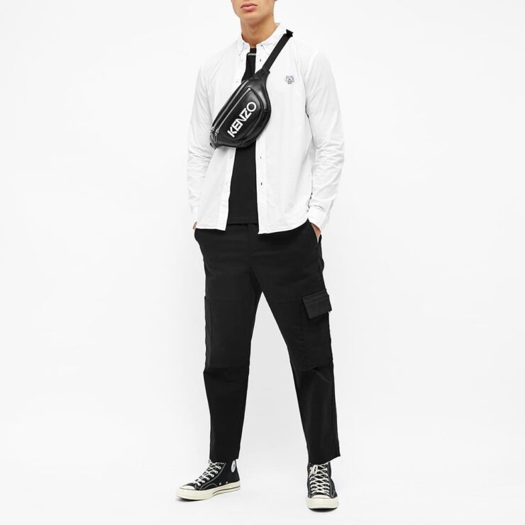 Buy KENZO Tiger Crest Classic Regular Fit Joggers, Black Color Men