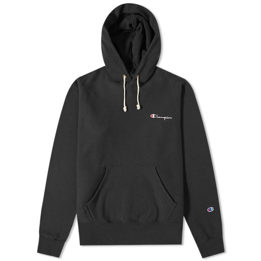 Champion Small Script Logo Hoody 'Black' – MRSORTED