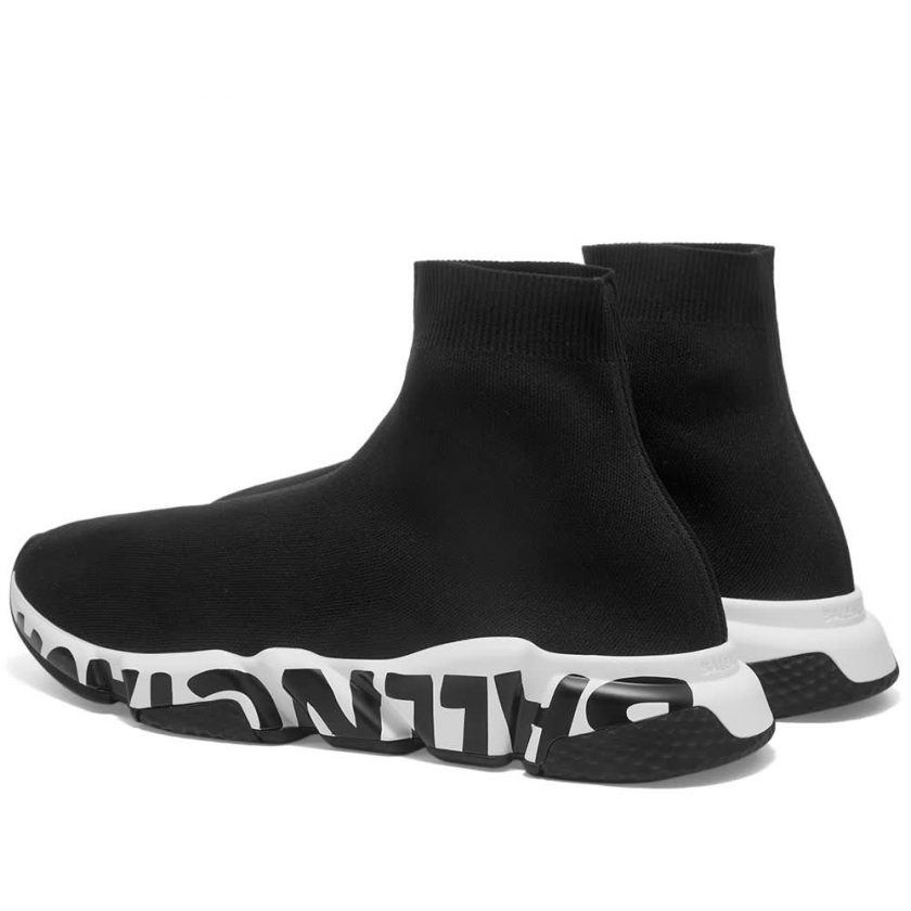 Balenciaga Sole Logo Speed Runner 'Black & White' | MRSORTED