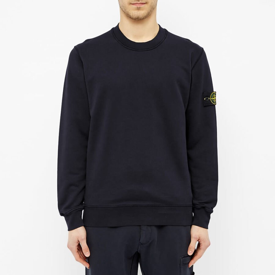 Stone Island Garment Dyed Crewneck Sweatshirt 'Navy' | MRSORTED