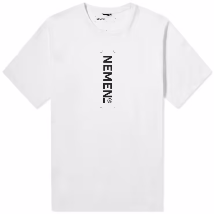 Nemen Vertical Logo T-Shirt 'White'