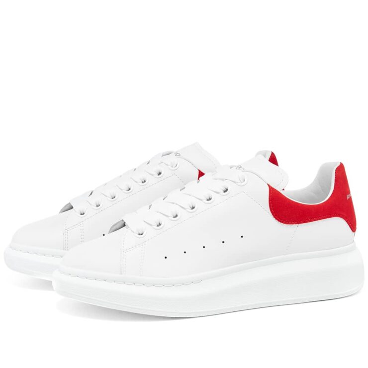 Alexander McQueen Wedge Sole Sneakers 'White & Red' | MRSORTED