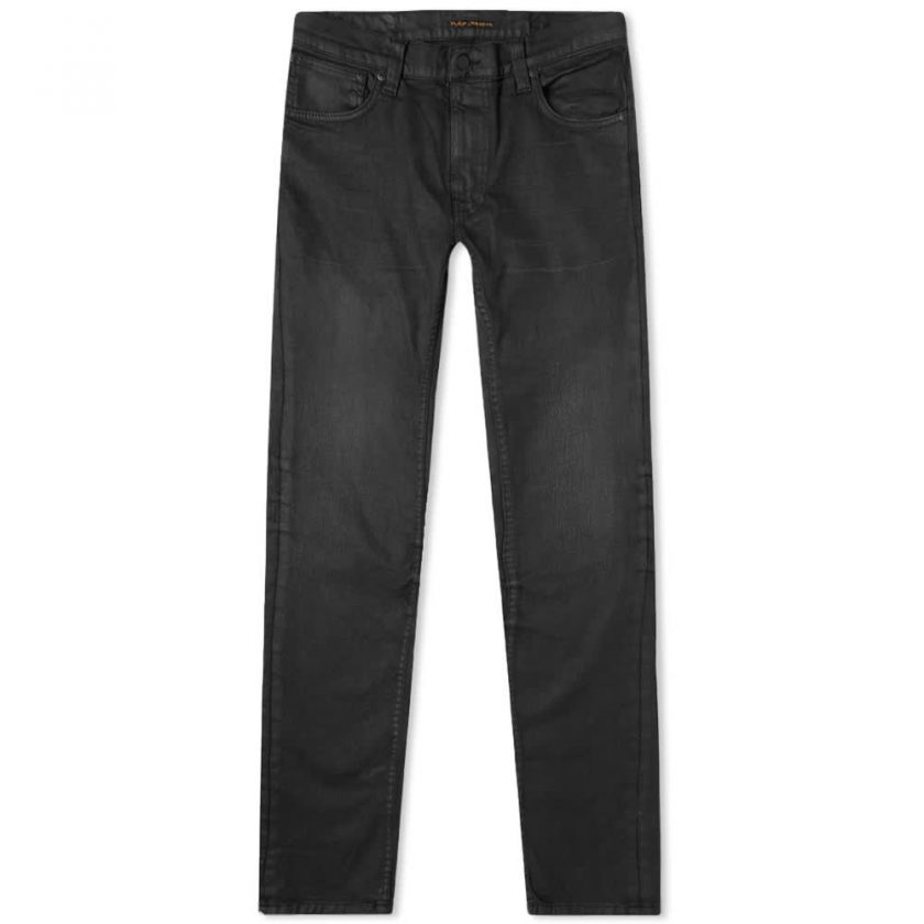 Nudie Thin Finn Jeans 'Coated Black' | MRSORTED