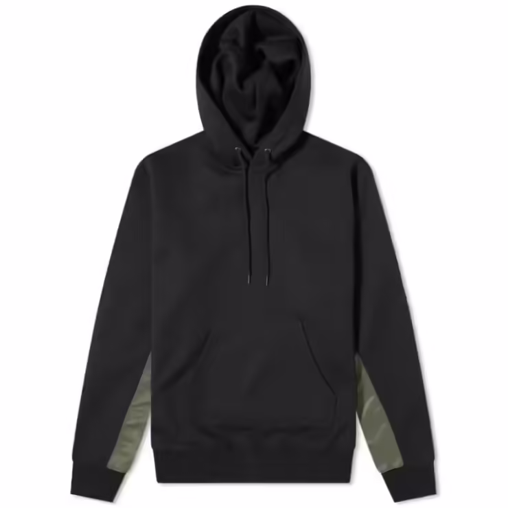 SOPHNET. Fabric Mix Hoody 'Black'
