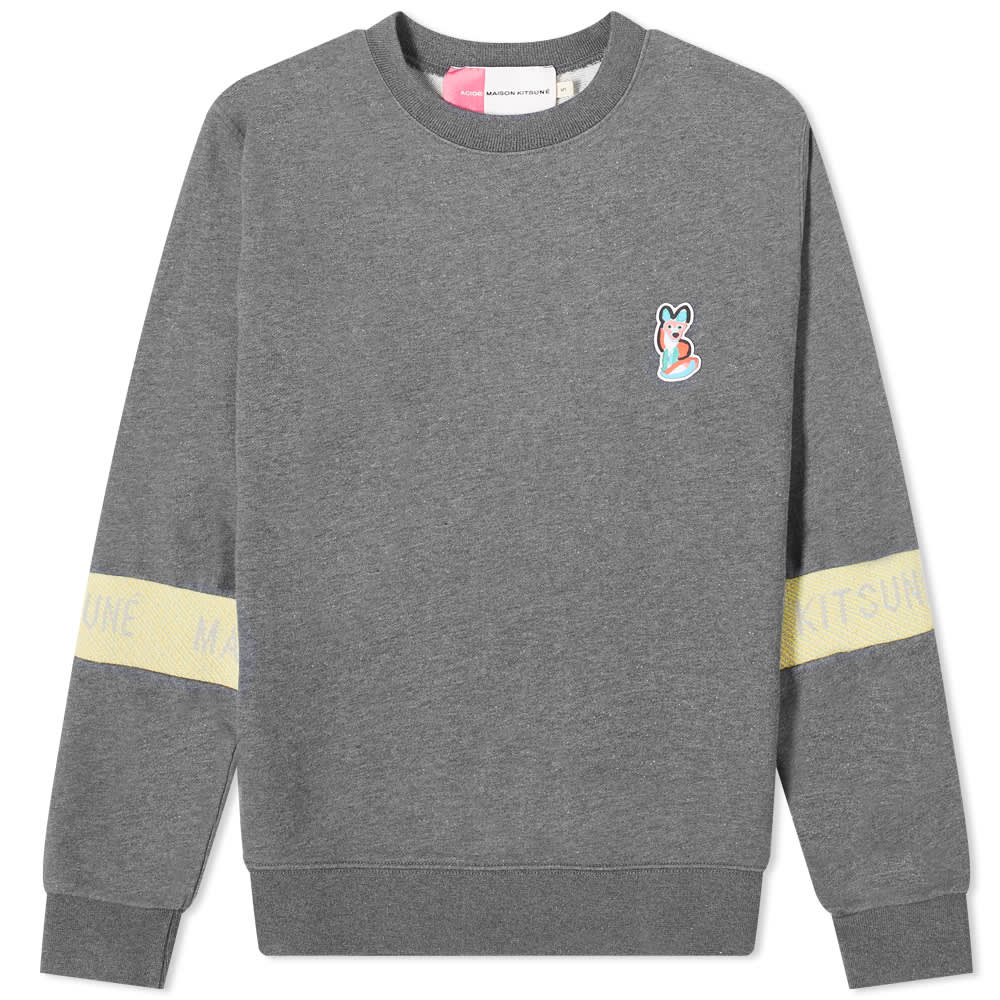 Maison Kitsuné Acide Rib Sweatshirt 'Grey' | MRSORTED