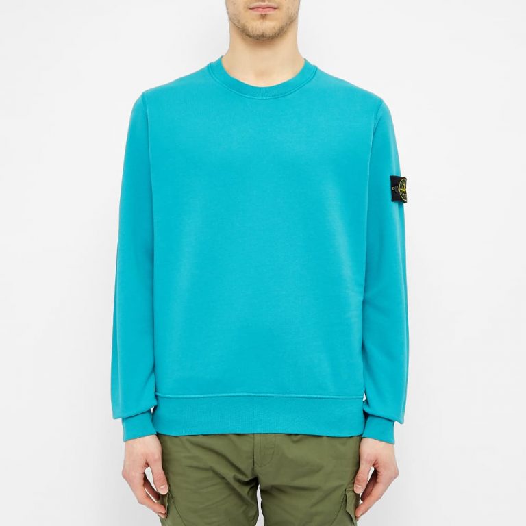 Stone Island Garment Dyed Sweatshirt 'Turquoise' | MRSORTED