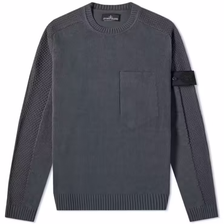 Stone Island Shadow Project Ultra-Twisted Knit Sweatshirt 'Pewter'