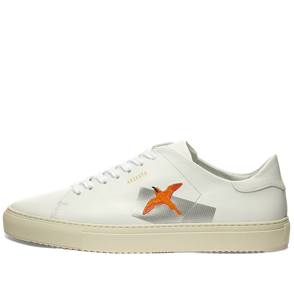 Axel Arigato Clean 90 Taped Bird Sneakers 'White & Orange' | MRSORTED