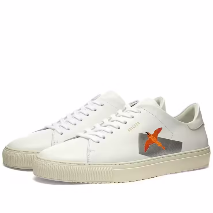 Axel Arigato Clean 90 Taped Bird Sneakers 'White & Orange'