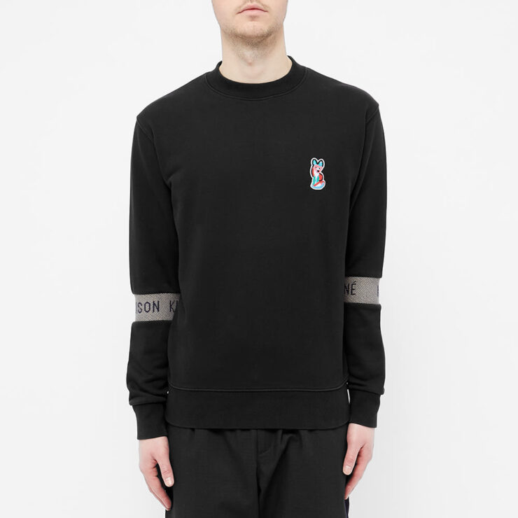 Maison Kitsuné Acide Rib Sweatshirt 'Black' | MRSORTED