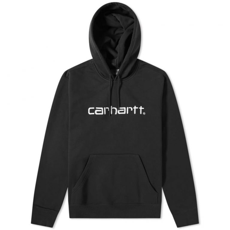 Carhartt WIP Embroidered Logo Hoody 'Black' | MRSORTED