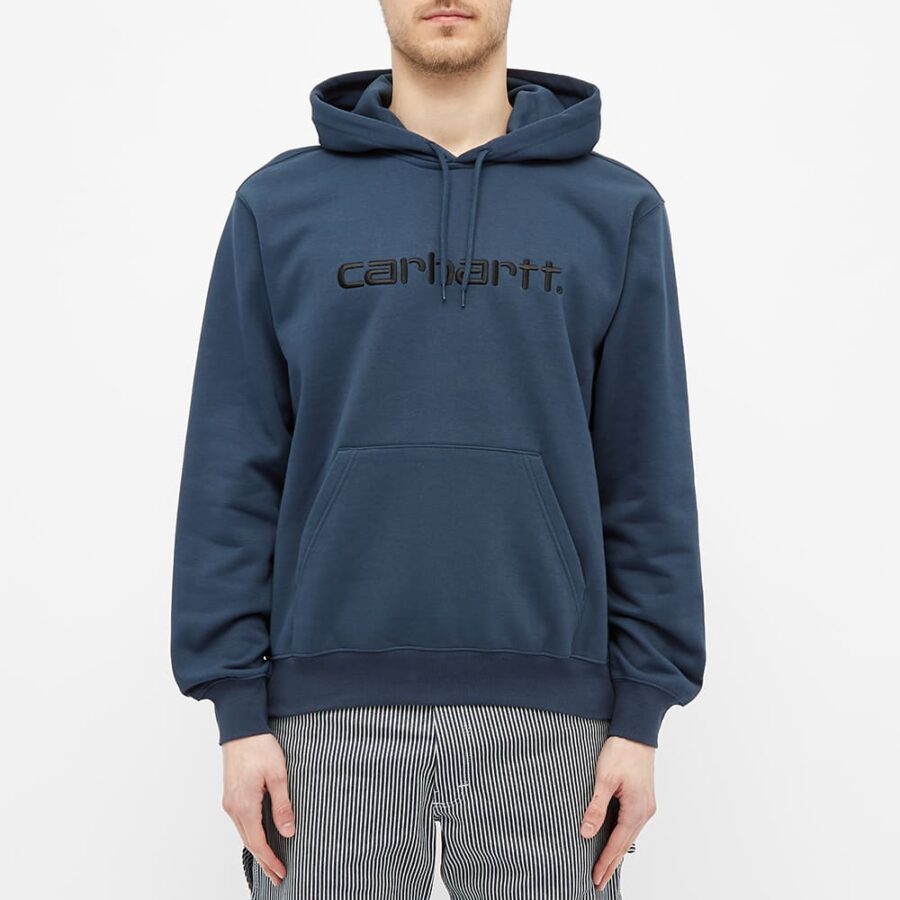 Carhartt WIP Embroidered Logo Hoody 'Admiral Blue' | MRSORTED