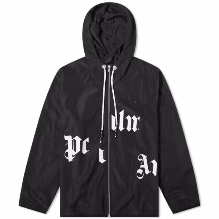 Palm Angels Broken Logo Windbreaker 'Black'