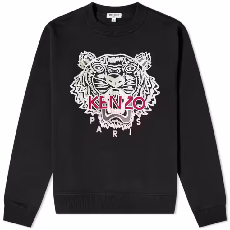Kenzo Embroidered Tiger Varsity Sweatshirt 'Black'