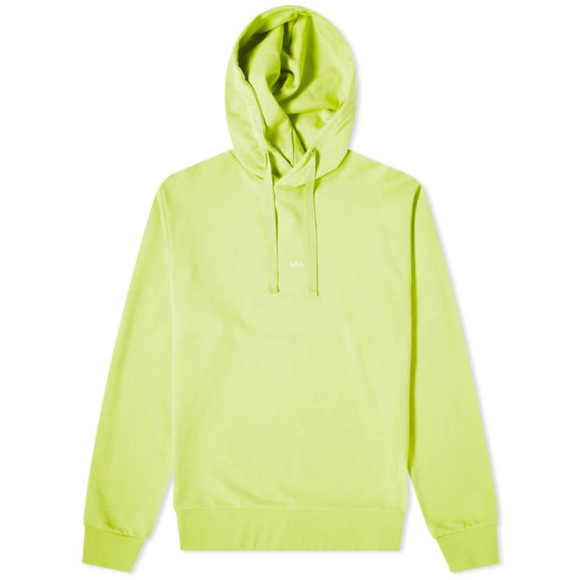 A.P.C. Larry Logo Hoody 'Lime Green' | MRSORTED