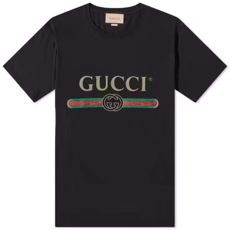 Gucci Fake Logo T-Shirt 'Black'
