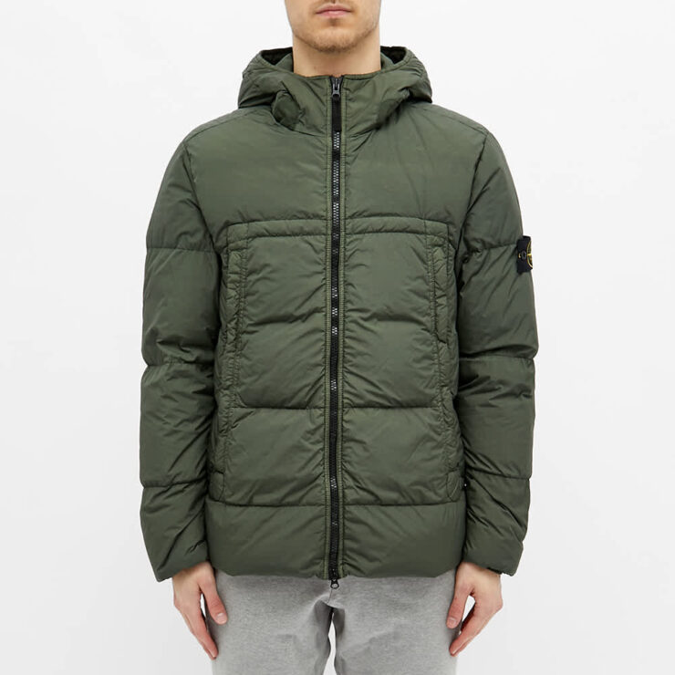 Stone island crinkle hotsell rep down bomber jacket