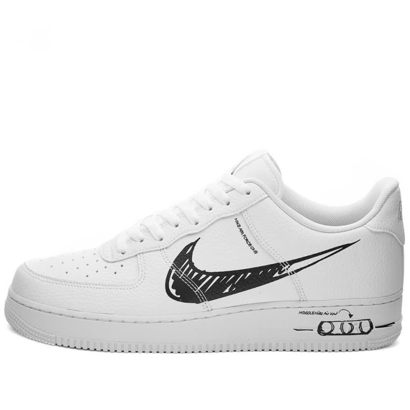 air force 1 lv8 utility black white