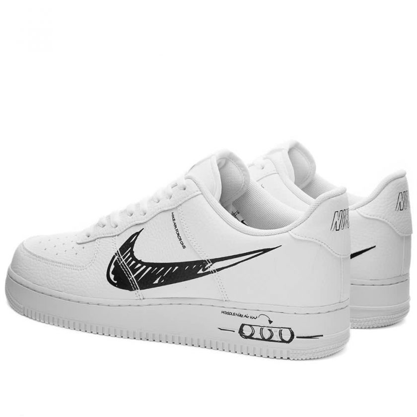 black & white air force 1 lv8 utility trainers