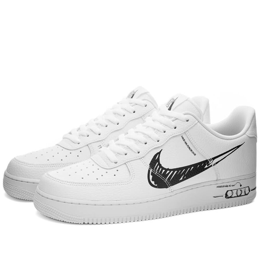 nike air force 1 lv8 utility white black