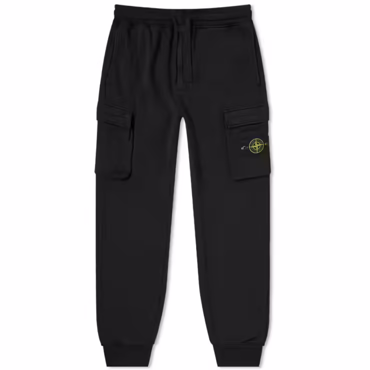 Stone Island Cargo Fleece Pants 'Black'