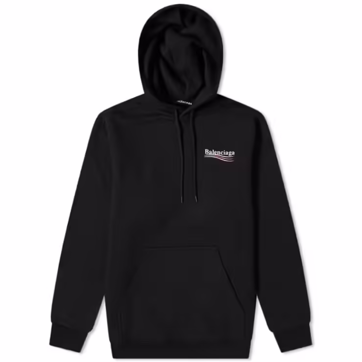 Balenciaga Political Campaign Logo Hoody 'Black'