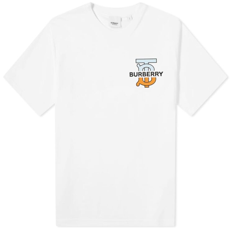 Burberry Ganther Multi Logo T-Shirt 'White'