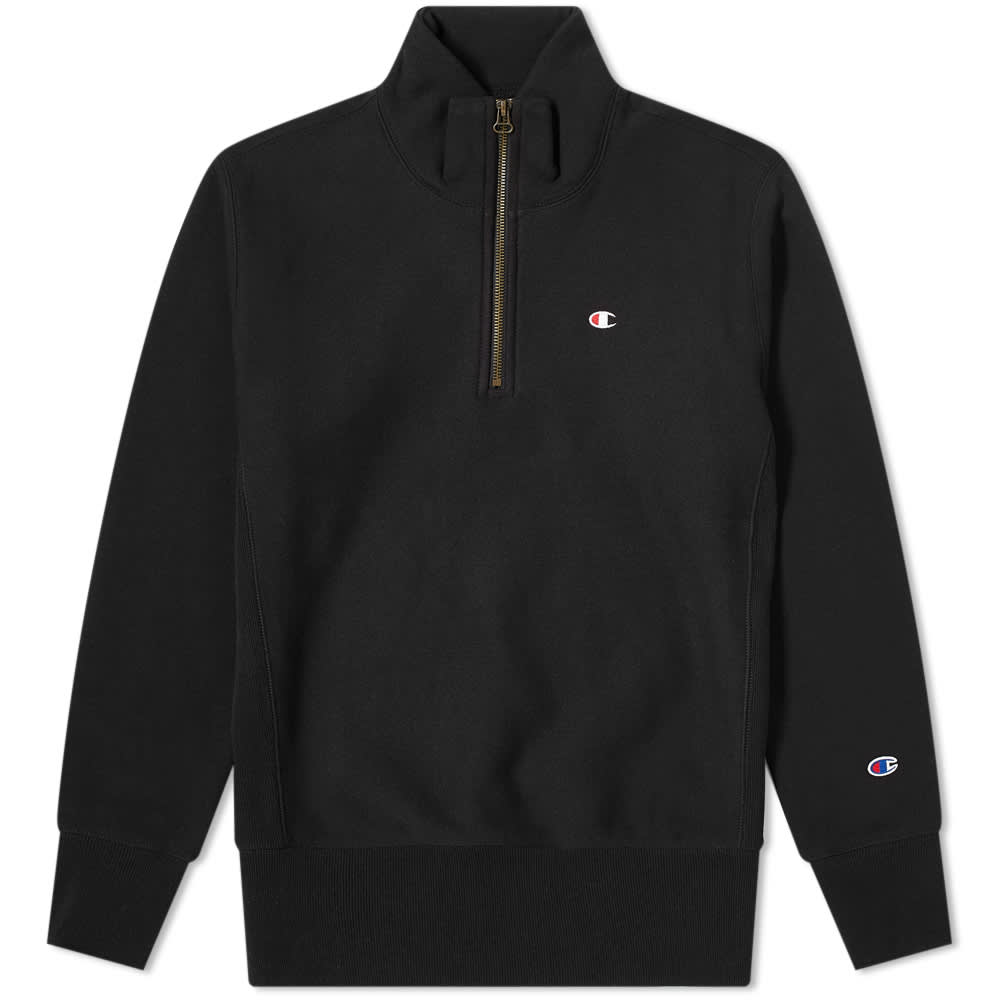 Champion Reverse Weave Classic Half-Zip Sweatshirt 'Black' | MRSORTED