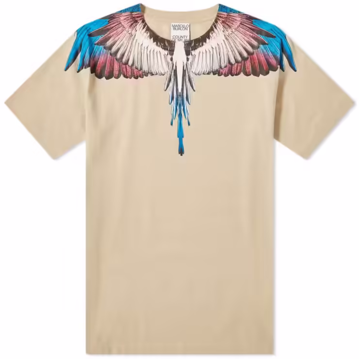 Marcelo Burlon Basic Wings T-Shirt 'Beige'