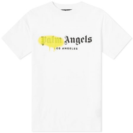 Palm Angels Sprayed LA Logo T-Shirt 'White' | MRSORTED