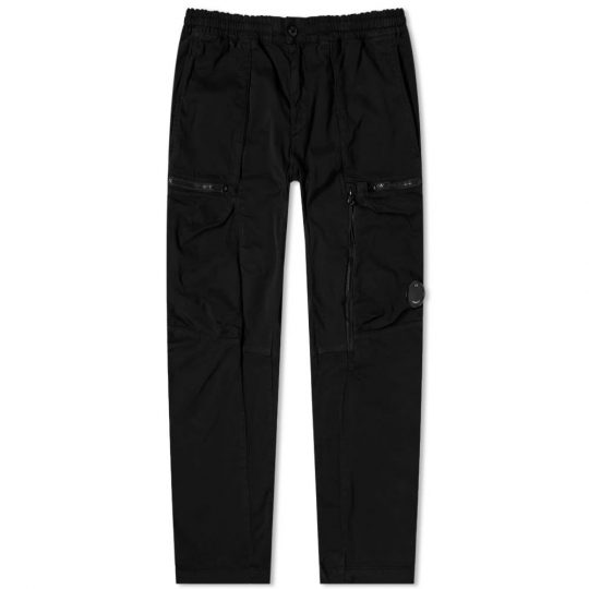 C.P. Company Pocket Lens Zip Cargo Pants 'Black' | MRSORTED