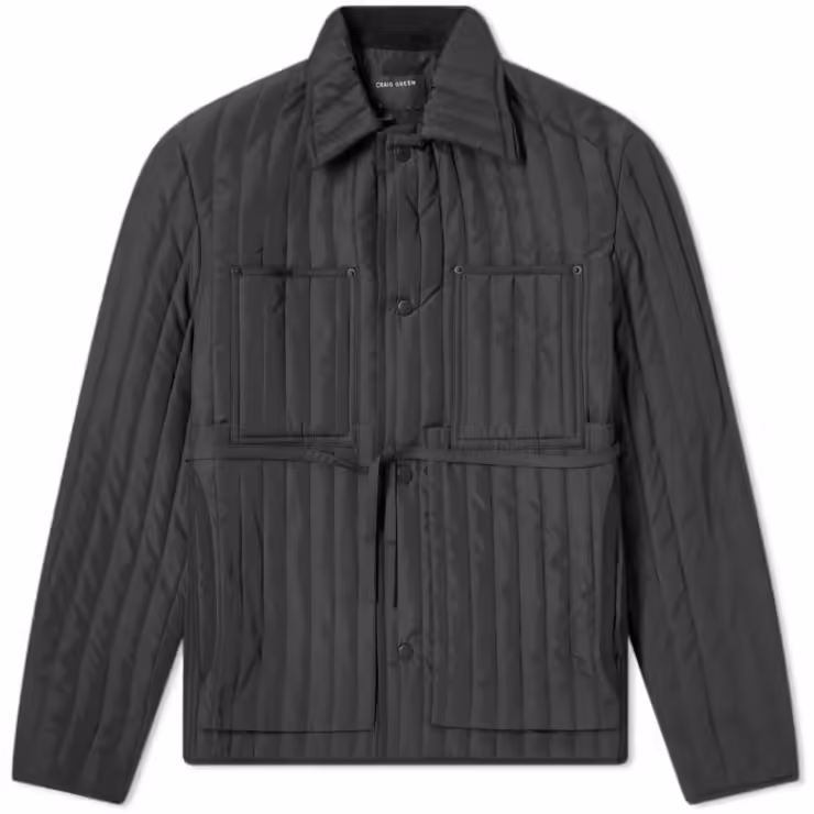 Craig Green Quilted Worker Jacket 'Black'
