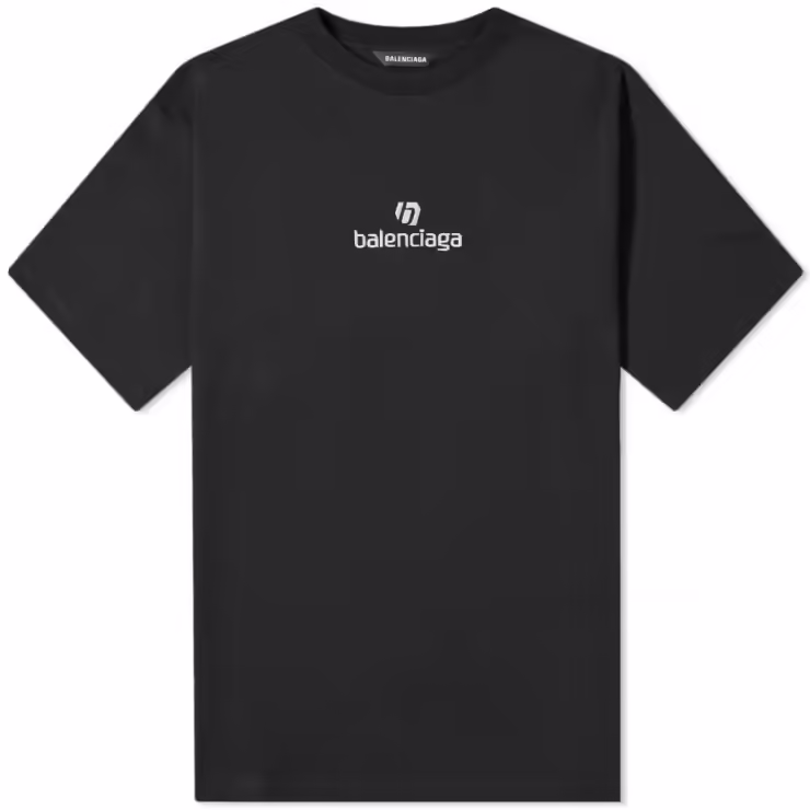 Balenciaga New Logo T-Shirt 'Black & White'