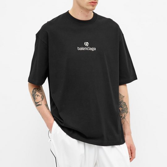 Balenciaga New Logo T-Shirt 'Black & White' | MRSORTED