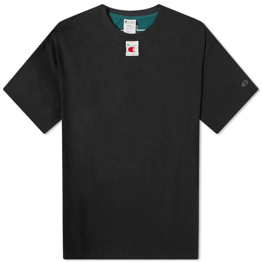 Champion x Craig Green Cut & Sew '80s T-Shirt 'Black & Green' | MRSORTED