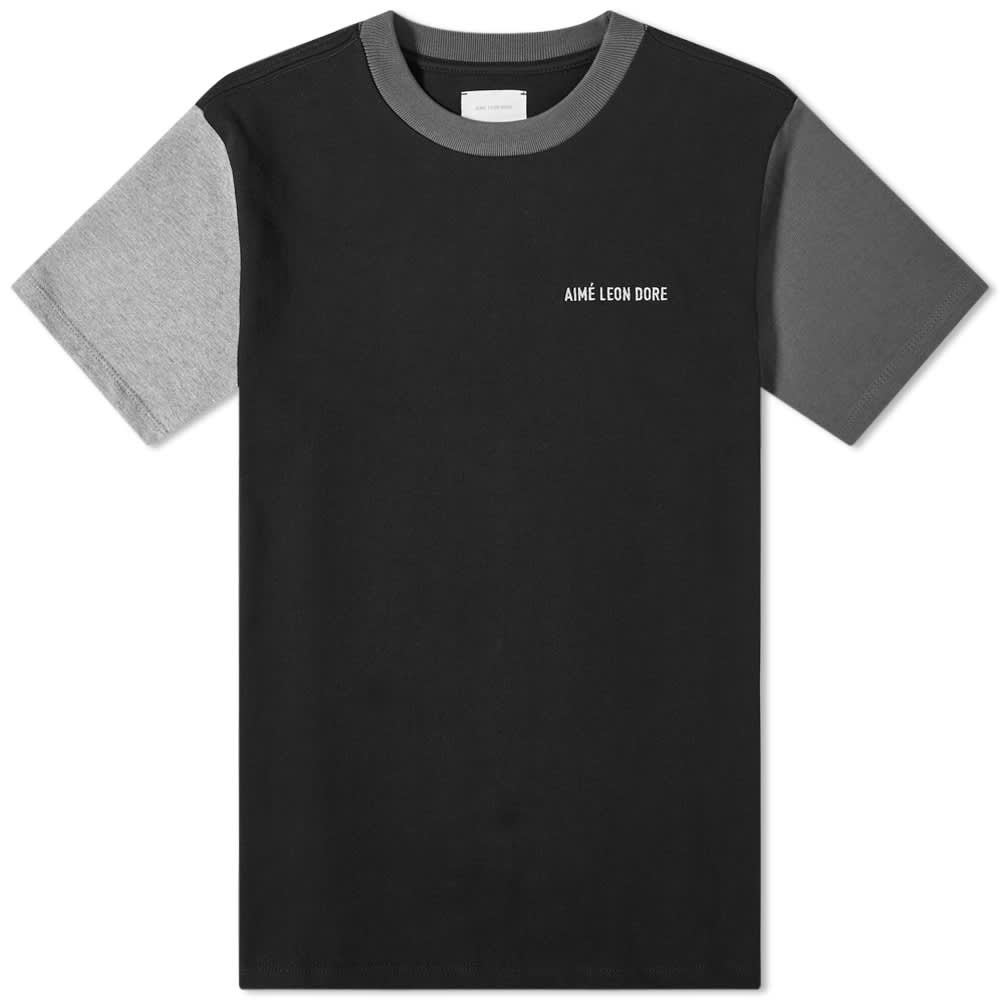 Aimé Leon Dore Colour Block T-Shirt 'Black' | MRSORTED