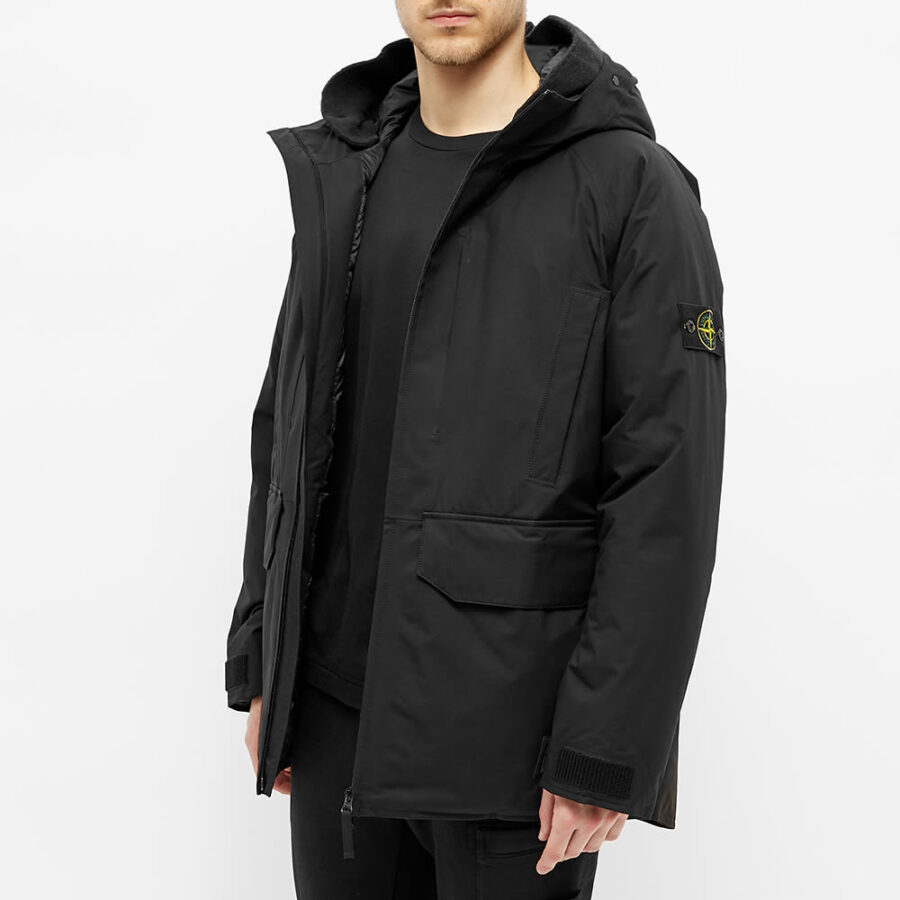 Stone Island Gore-Tex Hooded Down Parka 'Black' | MRSORTED