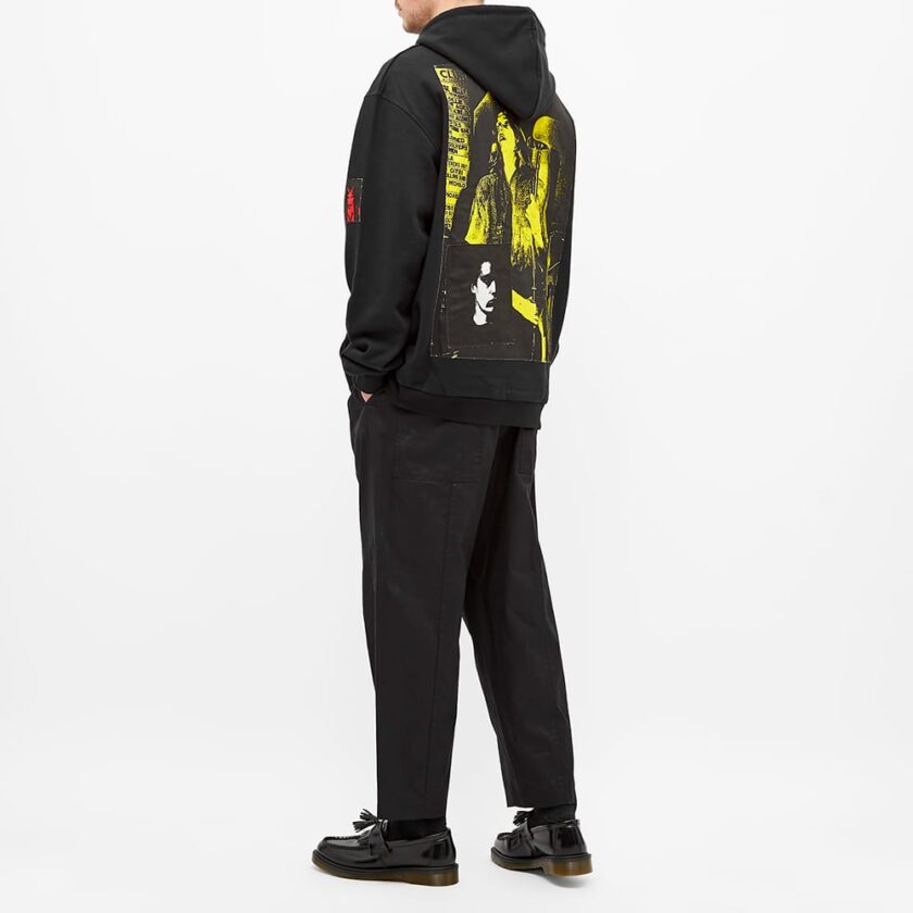 Fred Perry x Raf Simons Pin Patch Hoody 'Black' | MRSORTED