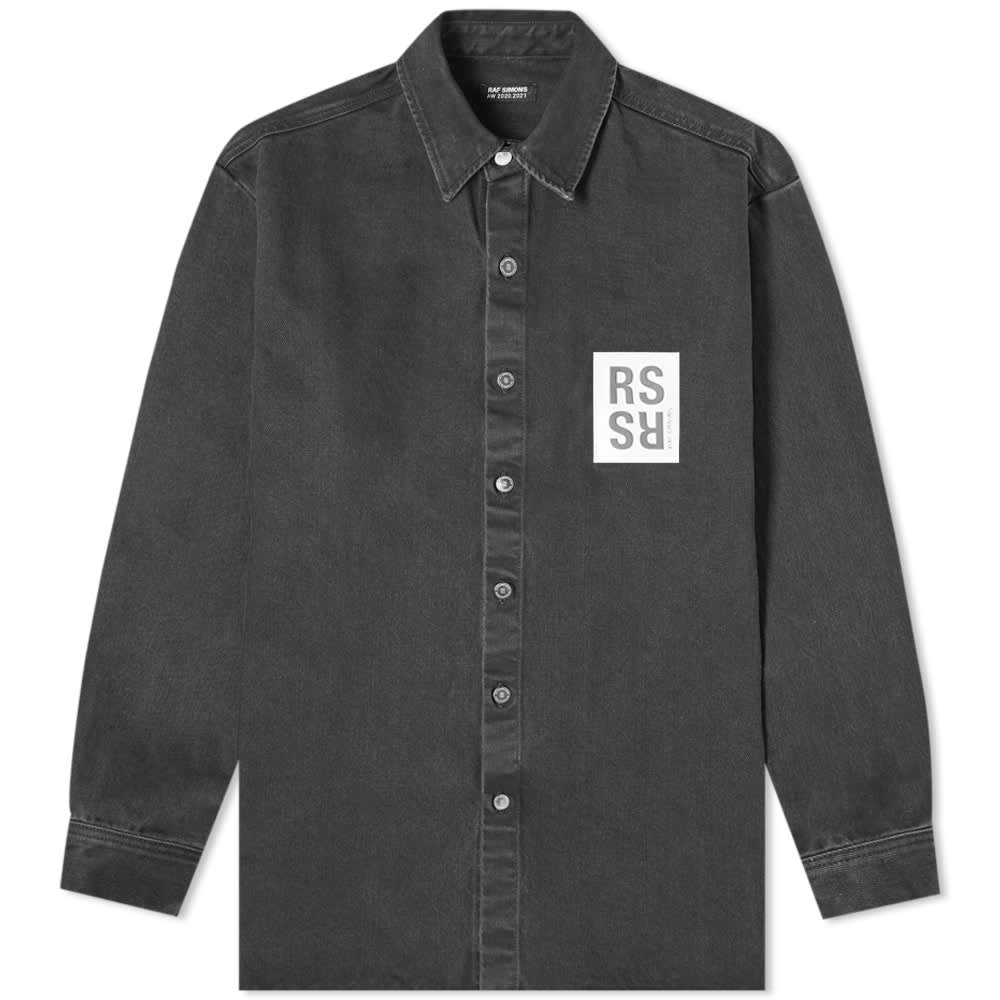 Raf Simons Washed Denim Overshirt 'Black' | MRSORTED