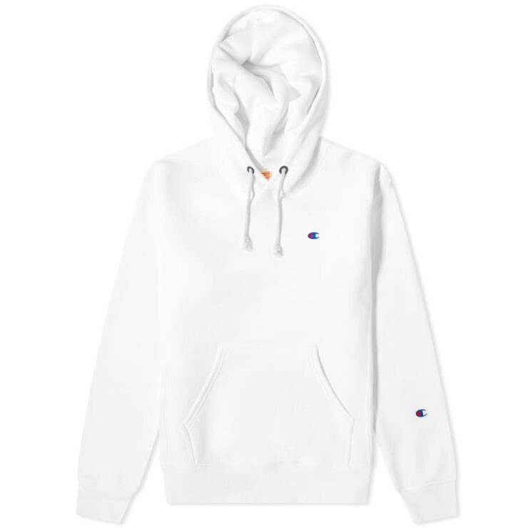 Champion Reverse Weave Small Script Hoody 'Yellow' | MRSORTED